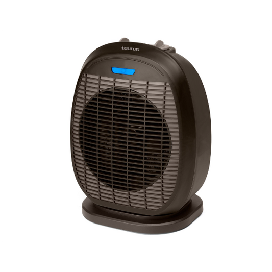 Taurus Black Oscillating Floor Fan with 2 Heat Settings